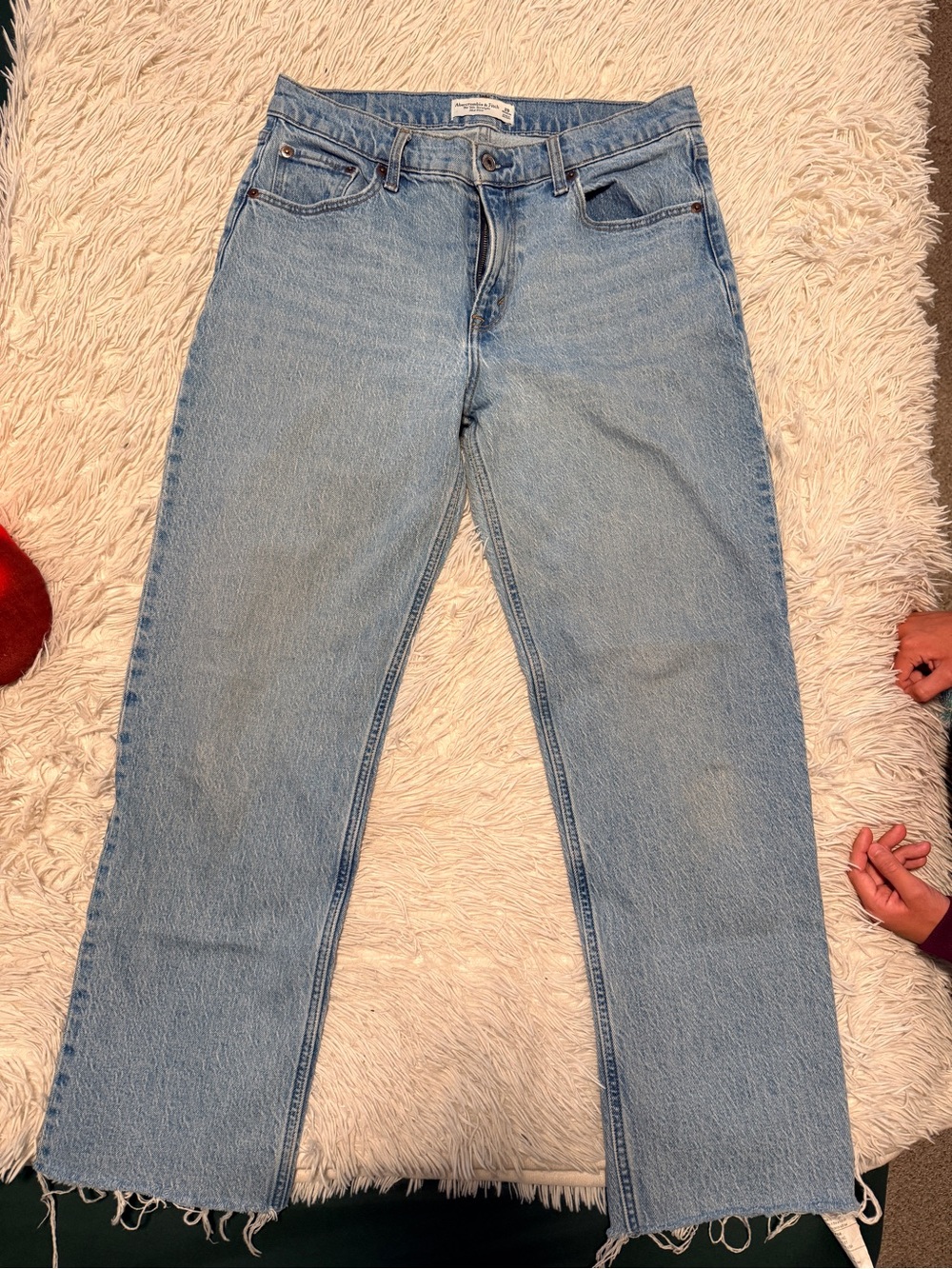 Abercrombie & Fitch Light Wash Straight-Leg Jeans